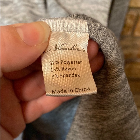 Gray Asymmetrical Neck Long Sleeve Sweater - Picture 5 of 8